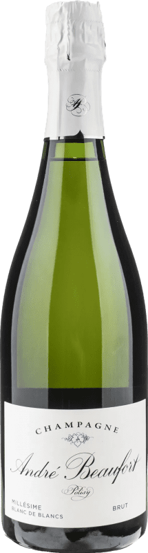 112,95 € Envio grátis | Espumante Branco André Beaufort Polisy Blanc de Blancs A.O.C. Champagne Champagne França Chardonnay Garrafa 75 cl
