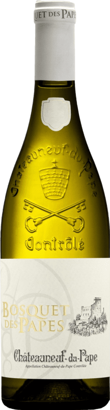 48,95 € Бесплатная доставка | Белое вино Bosquet des Papes Традиционный A.O.C. Châteauneuf-du-Pape Рона Франция Garnacha — Гренаш, Bourboulenc — Бурбуленк, Clairette — Клерет 75 cl