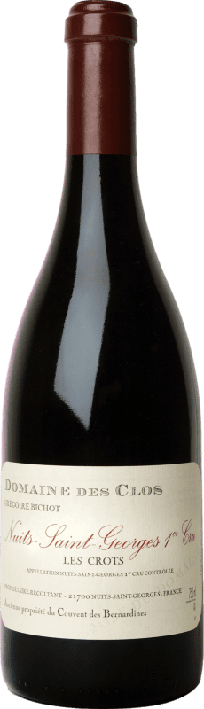 137,95 € Envio grátis | Vinho Tinto Domaine des Clos Les Crots 1er Premier Cru A.O.C. Nuits-Saint-Georges Borgonha França Pinot Noir 75 cl