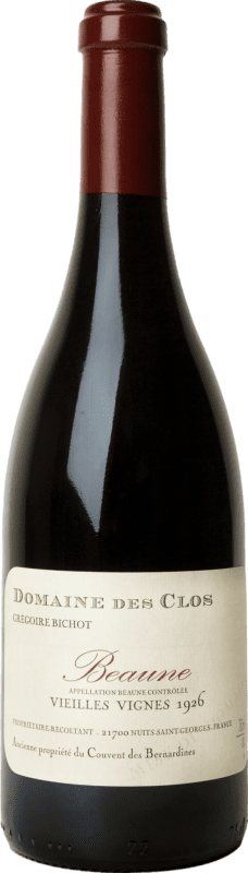 44,95 € Spedizione Gratuita | Vino Rosso Domaine des Clos 1926 VV Vieilles Vignes — Vigne Vecchie A.O.C. Beaune Borgogna Francia Pinot Nero Organic — Bio 75 cl