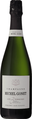 66,95 € Envio grátis | Espumante Branco Michel Gonet Les 3 Trois Terroirs Extra Brut — Extra Bruto Grand Cru, Blanc de Blancs A.O.C. Champagne Champagne França Chardonnay 75 cl