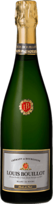 18,95 € Envío gratis | Espumoso Blanco Louis Bouillot Perle de Nuit Blanc de Noirs A.O.C. Crémant de Bourgogne Borgoña Francia Pinot Negro, Gamay 75 cl