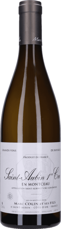 155,95 € Envío gratis | Vino Blanco Marc Colin et Fils Montceau 1er Premier Cru A.O.C. Saint-Aubin Borgoña Francia Chardonnay 75 cl