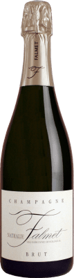 45,95 € Бесплатная доставка | Белое игристое вино Nathalie Falmet Brut — брют A.O.C. Champagne шампанское Франция Pinot Noir — Пино Нуар, Chardonnay — Шардоне 75 cl
