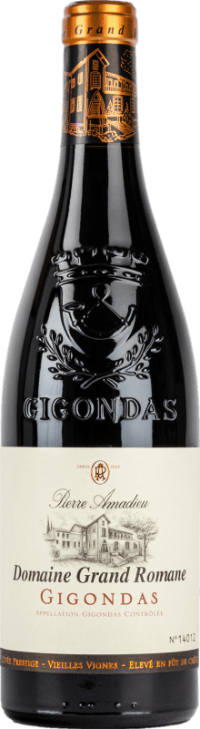 29,95 € Spedizione Gratuita | Vino Rosso Pierre Amadieu Domaine Grand Romane A.O.C. Gigondas Rhône Francia Garnacha — Grenache, Mourvèdre 75 cl