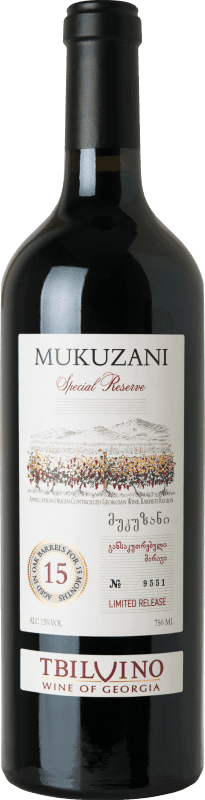 38,95 € 送料無料 | 赤ワイン Tbilvino 特別 レセルバ P.D.O. Mukuzani カッペティ ジョージア Saperavi — サペラヴィ 75 cl