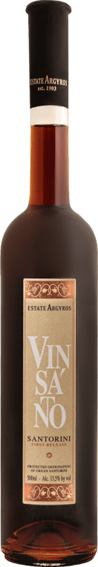 64,95 € Envio grátis | Vinho Doce Argyros Vinsanto First Release P.D.O. Santorini Santorini Grécia Aïdani, Assyrtiko, Athiri Garrafa Medium 50 cl