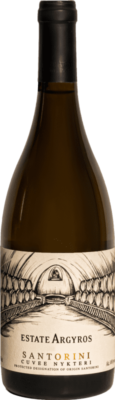 78,95 € Envio grátis | Vinho Branco Argyros Nykteri Cuvée P.D.O. Santorini Santorini Grécia Assyrtiko 75 cl