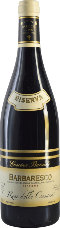 104,95 € Spedizione Gratuita | Vino Rosso Cascina Baricchi Rose delle Casasse Riserva D.O.C.G. Barbaresco Piemonte Italia Nebbiolo 75 cl