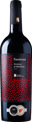 25,95 € Envío gratis | Vino Tinto Feudi Salentini Sassirossi D.O.C. Primitivo di Manduria Puglia Italia Primitivo 75 cl