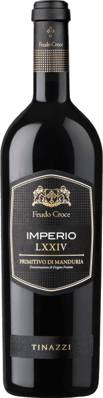 22,95 € Envio grátis | Vinho Tinto Tenuta Valleselle Tinazzi Feudo Croci Imperio LXXIV D.O.C. Primitivo di Manduria Puglia Itália Primitivo 75 cl