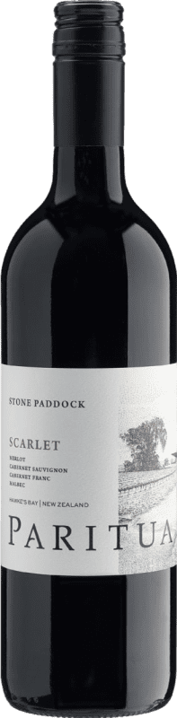 22,95 € Бесплатная доставка | Красное вино Paritua Stone Paddock Scarlet I.G. Hawkes Bay Hawke's Bay Новая Зеландия Merlot — Мерло, Cabernet Sauvignon — Каберне Совиньон, Cabernet Franc — Каберне Фран, Malbec — Мальбек 75 cl