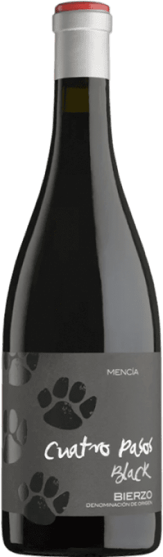 14,95 € 免费送货 | 红葡萄酒 Cuatro Pasos Black — 黑色版 D.O. Bierzo 卡斯蒂利亚莱昂 西班牙 Mencía — 门西亚 75 cl
