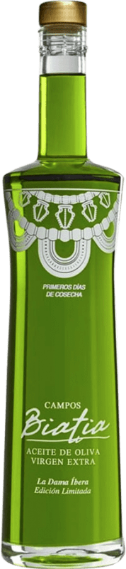 25,95 € Envío gratis | Aceite de Oliva Campos de Biatia La Dama Íbera Edición Limitada, Primer Día de Cosecha, AOVE Virgen Extra Jaén España Picual Botella Medium 50 cl