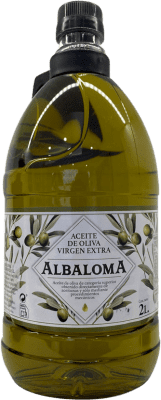 16,95 € 免费送货 | 橄榄油 Albaloma EVOO 特级初榨 Jaén 西班牙 塑料桶 2 L PET — 塑料