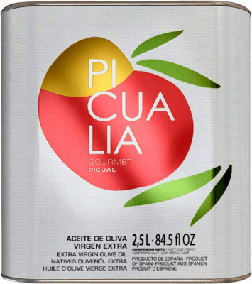 45,95 € 免费送货 | 橄榄油 Picualia Gourmet EVOO 特级初榨 Jaén 西班牙 Picual — 皮夸尔 特殊罐 2,5 L