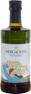 24,95 € Kostenloser Versand | Olivenöl Mergaoliva Alba E-NOL Extra Nativ Jaén Spanien Picual Medium-Flasche 50 cl