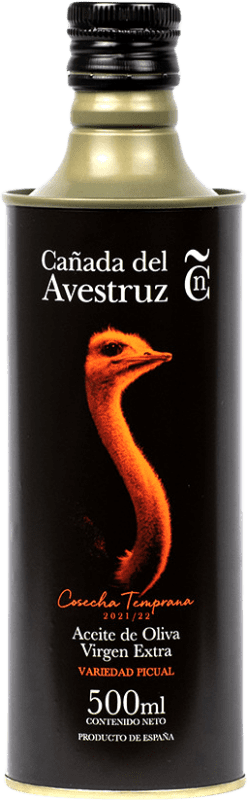 29,95 € 免费送货 | 橄榄油 Cañada del Avestruz Cosecha Temprana — 早收, EVOO 特级初榨 Jaén 西班牙 Picual — 皮夸尔 中号罐 50 cl