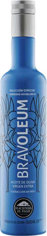 22,95 € Kostenloser Versand | Olivenöl Hacienda el Palo Bravoleum E-NOL Extra Nativ Jaén Spanien Hojiblanca Medium-Flasche 50 cl