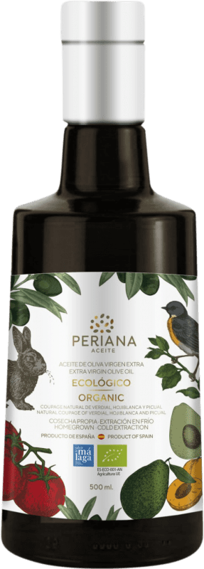 17,95 € Kostenloser Versand | Olivenöl Periana E-NOL Extra Nativ Málaga Spanien Eco — Biologisch Medium-Flasche 50 cl