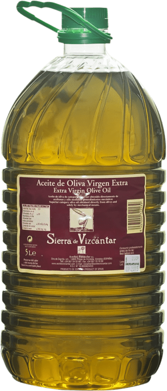 45,95 € Envio grátis | Azeite de Oliva Vizcántar Sierra de Vizcántar AOVE Virgem Extra Córdoba Espanha Garrafão 5 L PET