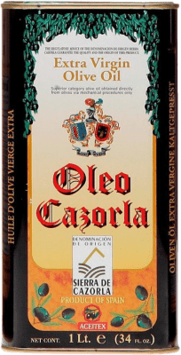 27,95 € 送料無料 | オリーブオイル Aceitex Oleo EVOO エキストラバージン D.O. Sierra de Cazorla Jaén スペイン ミディアム缶 1 L