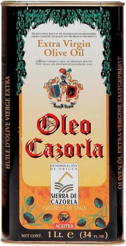27,95 € 免费送货 | 橄榄油 Aceitex Oleo EVOO 特级初榨 D.O. Sierra de Cazorla Jaén 西班牙 中号罐 1 L