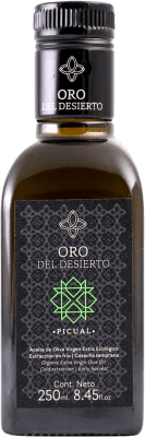 84,95 € Spedizione Gratuita | Scatola da 6 unità Olio d'Oliva Oro del Desierto Virgen Extra Ecológico Almería Spagna Picual Piccola Bottiglia 25 cl