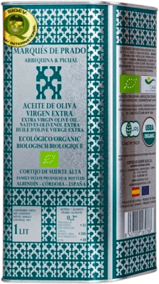 19,95 € 免费送货 | 橄榄油 Cortijo de Suerte Alta Marqués de Prado Virgen Extra Selección Familiar Ecológico Córdoba 西班牙 大罐头 1 L