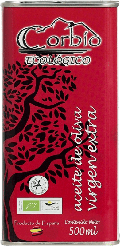 11,95 € Envio grátis | Azeite de Oliva Avirol Corbío AOVE Virgem Extra Jaén Espanha Picual Eco — Biológico Lata 50 cl