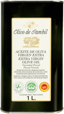 27,95 € 免费送货 | 橄榄油 Avirol Olivo de Cambil EVOO 特级初榨 D.O. Sierra Mágina Jaén 西班牙 Picual — 皮夸尔 中号罐 1 L