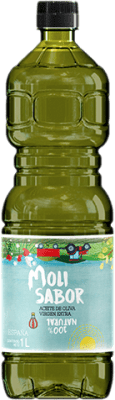 14,95 € Spedizione Gratuita | Olio d'Oliva Oleícola Jaén Molisabor Virgen Extra PET Jaén Spagna Arbequina Bottiglia 1 L