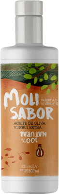 22,95 € Spedizione Gratuita | Olio d'Oliva Oleícola Jaén Molisabor Virgen Extra Jaén Spagna Hojiblanca Bottiglia Medium 50 cl