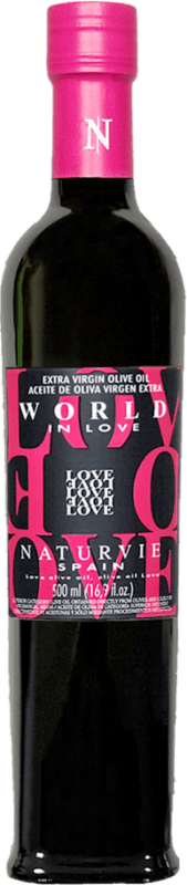 16,95 € Envío gratis | Aceite de Oliva Naturvie World in Love AOVE Virgen Extra Badajoz España Botella Medium 50 cl