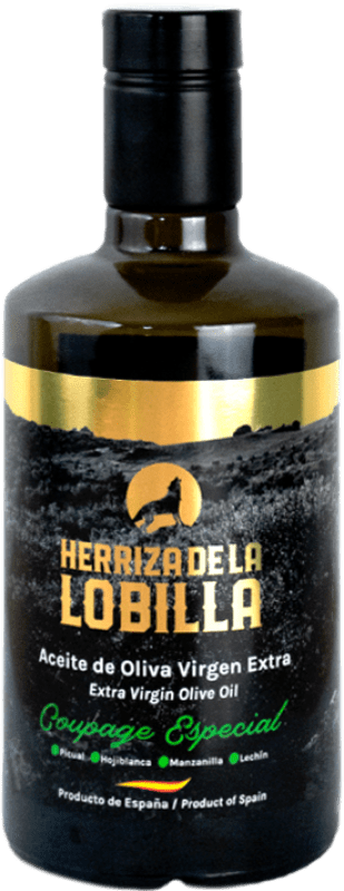15,95 € 送料無料 | オリーブオイル Herriza de la Lobilla 特別, EVOO エキストラバージン Sevilla スペイン ミディアムボトル 50 cl