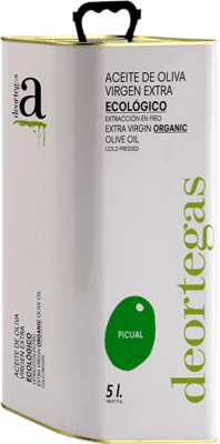54,95 € 免费送货 | 橄榄油 Deortegas EVOO 特级初榨 穆尔西亚地区 西班牙 Picual — 皮夸尔 Eco — 生态 有机 天然 特殊罐 5 L