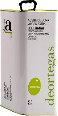 55,95 € 免费送货 | 橄榄油 Deortegas EVOO 特级初榨 穆尔西亚地区 西班牙 Arbequina — 阿贝基纳 Eco — 生态 有机 天然 特殊罐 5 L