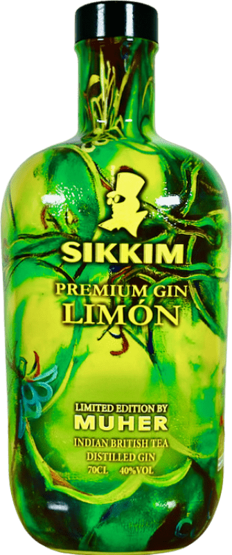 34,95 € Spedizione Gratuita | Genever Gin Sikkim Spagna Eco — Biologico 70 cl Limón — Limone, Tea — Tè