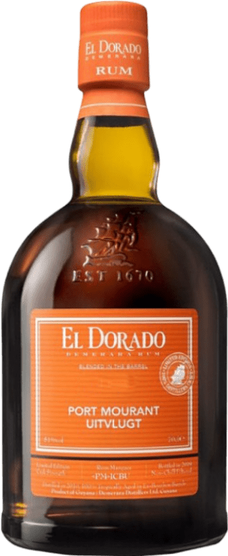 252,95 € Envío gratis | Ron Demerara El Dorado Port Mourant Uitvlugt Guayana Botella 70 cl
