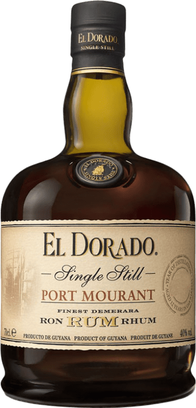 136,95 € Envío gratis | Ron Demerara El Dorado Single Still Mourant Guayana Botella 70 cl