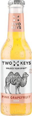 52,95 € 送料無料 | 24個入りボックス ミキサー Two Keys メキシコ 小瓶 20 cl Pink Grapefruit — ピンクグレープフルーツ, Soda — ソーダ アルコールなし