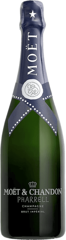 53,95 € 免费送货 | 白起泡酒 Moët & Chandon Pharrell Brut — 起泡酒 干型 限量版, Impérial — 帝国 A.O.C. Champagne 香槟酒 法国 75 cl