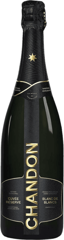 29,95 € 免费送货 | 白起泡酒 Moët & Chandon Argentina Chandon Sparkling Cuvée Blanc de Blancs I.G. Mendoza 门多萨 阿根廷 Chardonnay 瓶子 75 cl