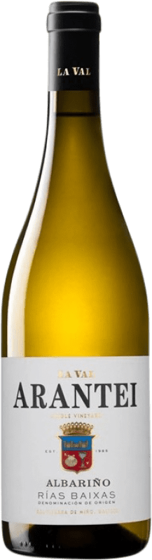 27,95 € Envío gratis | Vino blanco La Val Finca Arantei D.O. Rías Baixas Galicia España Albariño Botella 75 cl