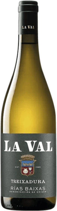 24,95 € Envío gratis | Vino blanco La Val D.O. Rías Baixas Galicia España Treixadura Botella 75 cl