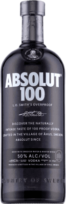 28,95 € Envío gratis | Vodka Absolut 100 Suecia 1 L