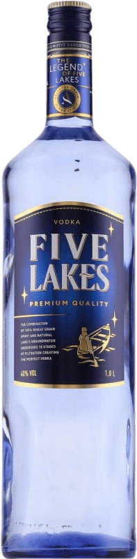 19,95 € Kostenloser Versand | Wodka Five Lakes Premium Russland Flasche 1 L
