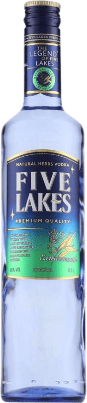 15,95 € Spedizione Gratuita | Vodka Five Lakes Extra, Premium Kazakistan Bottiglia Medium 50 cl Smooth — Morbido