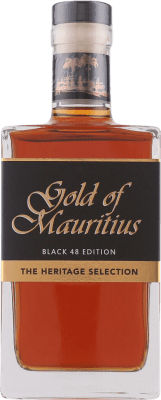 69,95 € Envio grátis | Rum Gold of Mauritius 48 Black — Edição Preta, Seleção, Edição Limitada, Héritage — Herança Legado Tradicional, Dark — Escuro Barbados 70 cl