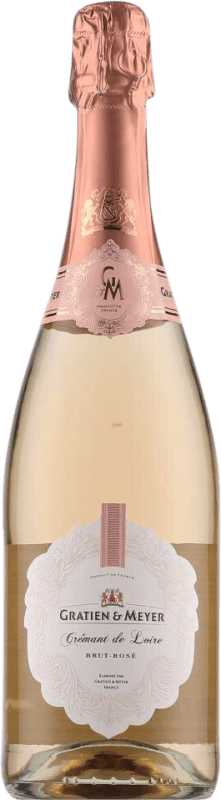 17,95 € Бесплатная доставка | Розовое игристое Gratien & Meyer Rosé сухой A.O.C. Crémant de Loire Луара Франция Cabernet Franc, Pinot Black, Chardonnay, Chenin White бутылка 75 cl